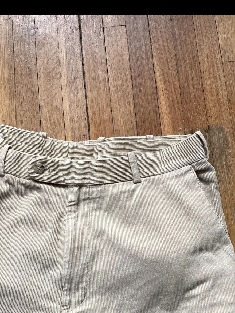 Peter Millar Men's Size 32-30 Solid Beige Corduroy Pants,100% Cotton,MINT